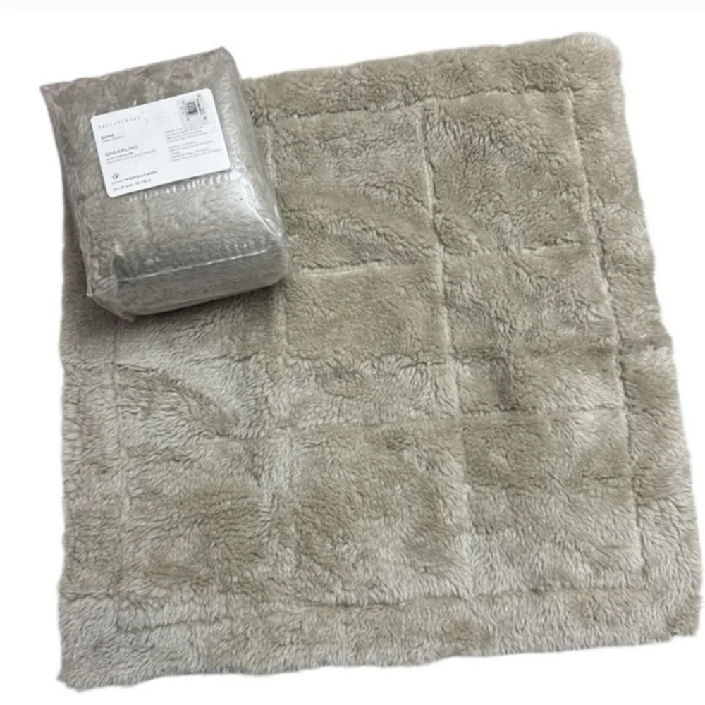 Pottery Barn Set of Two Luxe Faux Fur Euro Shams. NWT.
